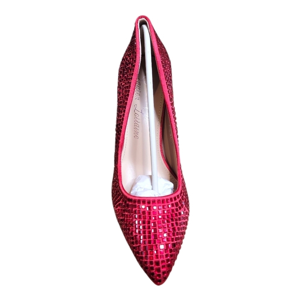 LAUREN LORRAINE Dazzle Heels In Red - Picture 4 of 6